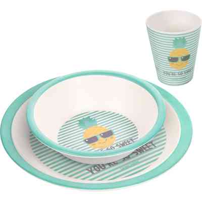 Тарелка детская Canpol babies So Cool бамбуковый 3 предмета Бирюзовый (9/226_tur) Винница