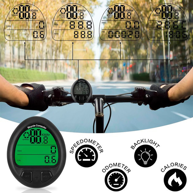 Велокомпьютер 669/999, подсветка дисплея, 26 функций IL-12 Львов - изображение 6