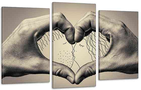 Модульная картина в гостиную / спальню    Закохані  Art-721_3 70x130 см Киев