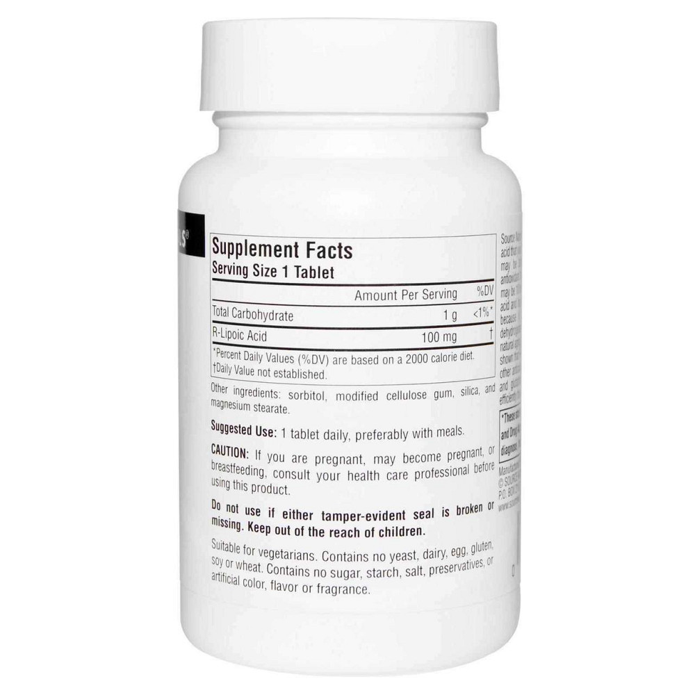 R ліпоєва кислота Source Naturals R-Lipoic Acid 100 мг 60 таб Київ - фото 2