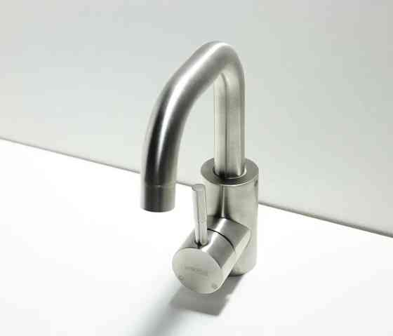 Смеситель для умывальника Mixxus SUS-001-G нержавеющая сталь поворотный излив Черновцы