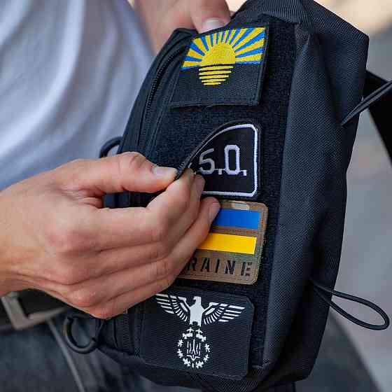 Чорна бананка без бренду, Чоловіча поясна бананка чорна, Сумка-бананка для речей Якісна сумка IE-43 Львів