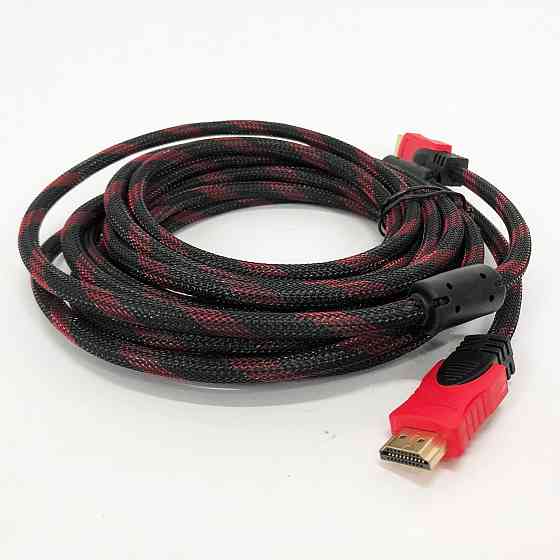 Кабель усиленный 5м переходник адаптер HDMI-HDMI папа-папа аудио видео шнур в обмотке EA-93 Киев