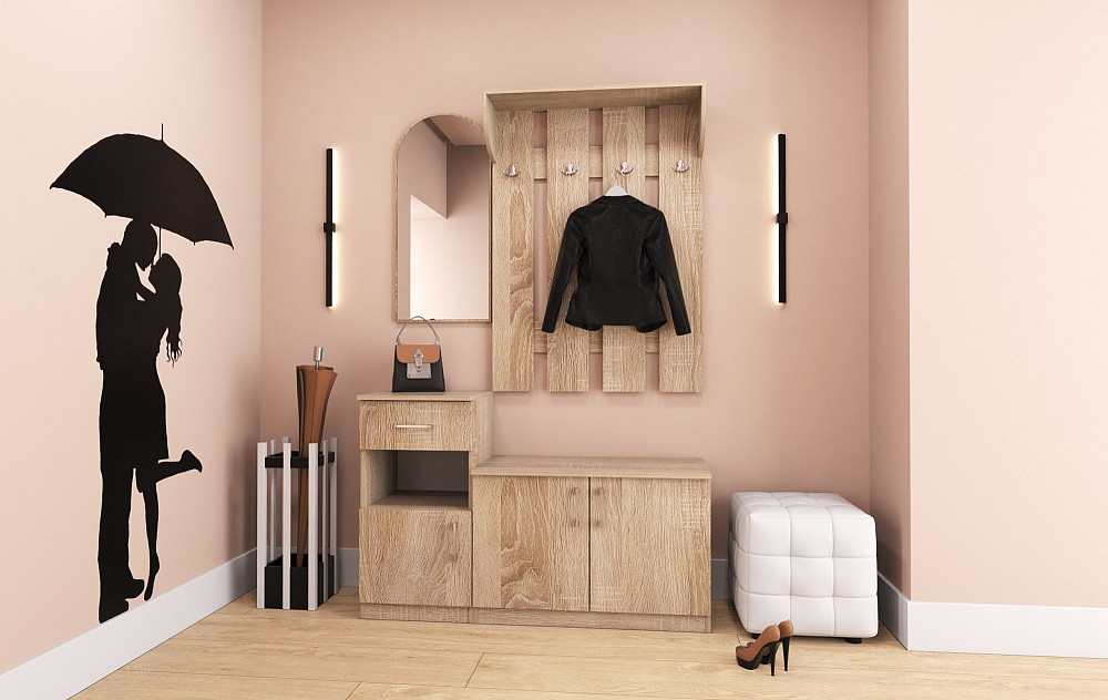 Прихожая Алиса, Дуб Сонома, 1000/400/1880 Львов - изображение 2