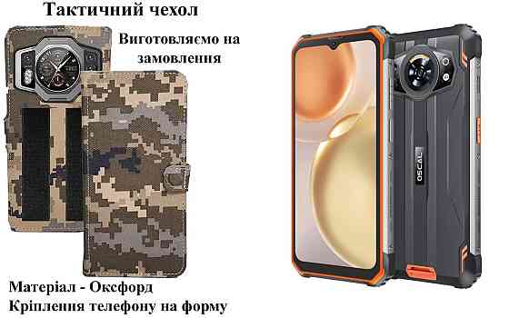 Тактичний чохол для Blackview Oscal C20, Oscal C20 Pro, кріпиться до спорядження на липучці Київ