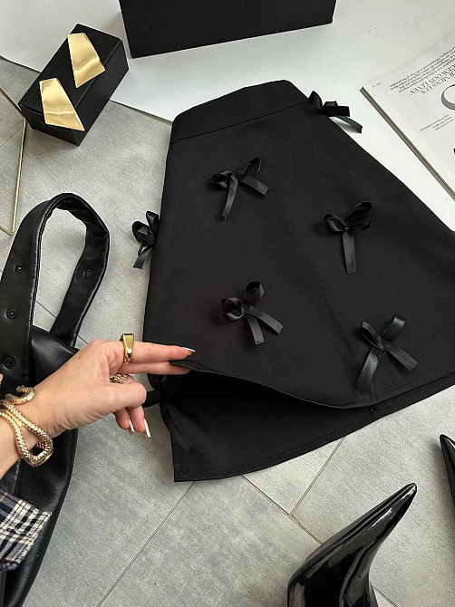 Женская трендовая юбка с бантиками костюмка 44/46 Одесса - изображение 8