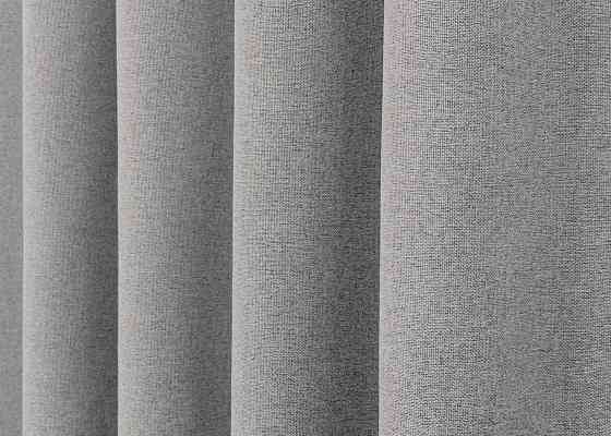 Премиум шторная ткань blackout 100%, двусторонняя, коллекция «ASHEN NIGHT» цвет светло-серый 1840ш Киев
