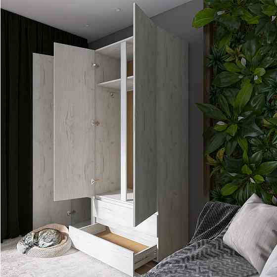 Шкаф трехдверный Эверест ШЛ-3 Лайт Дуб Крафт белый (DTM-071085) Львов