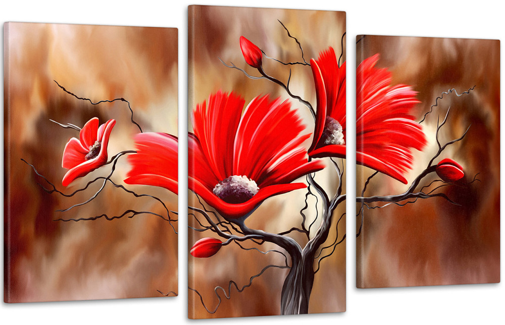 Модульная картина Абстракция Цветы Art-140_3 100x150 см Киев - изображение 1