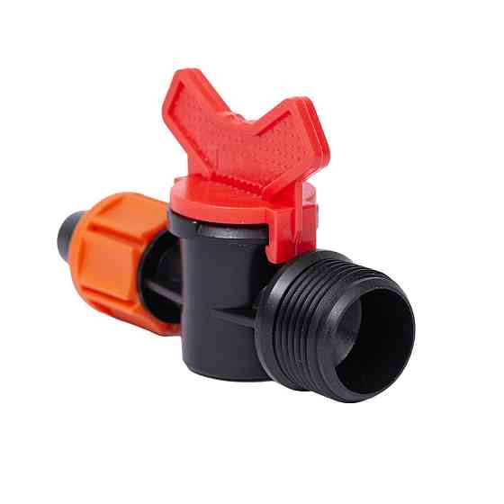 Кран для крапельної стрічки Ø16 мм н/р 3/4" FLORA (5079644) Київ