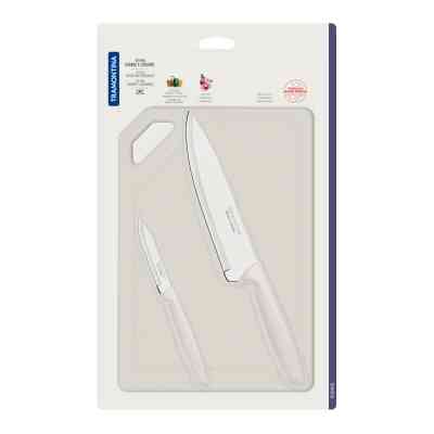 Набор ножей Tramontina Plenus Light Grey 3 предмети (23498/314) Винница