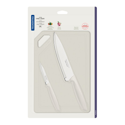 Набор ножей Tramontina Plenus Light Grey 3 предмети (23498/314) Винница - изображение 2