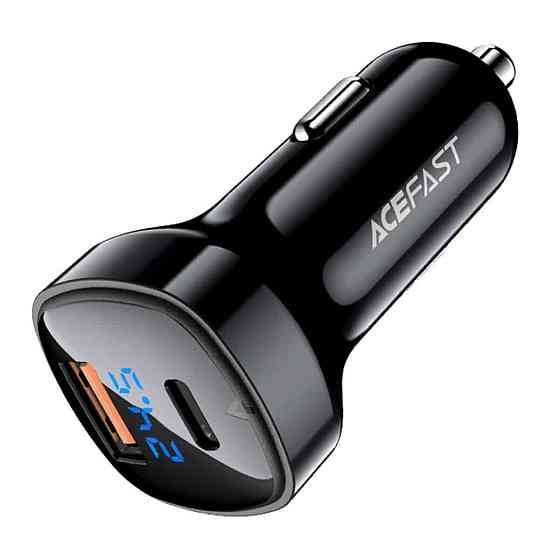 Автомобільний зарядний пристрій ACEFAST B4 digital display 66W(USB-C+USB-A) dual port car charger Київ