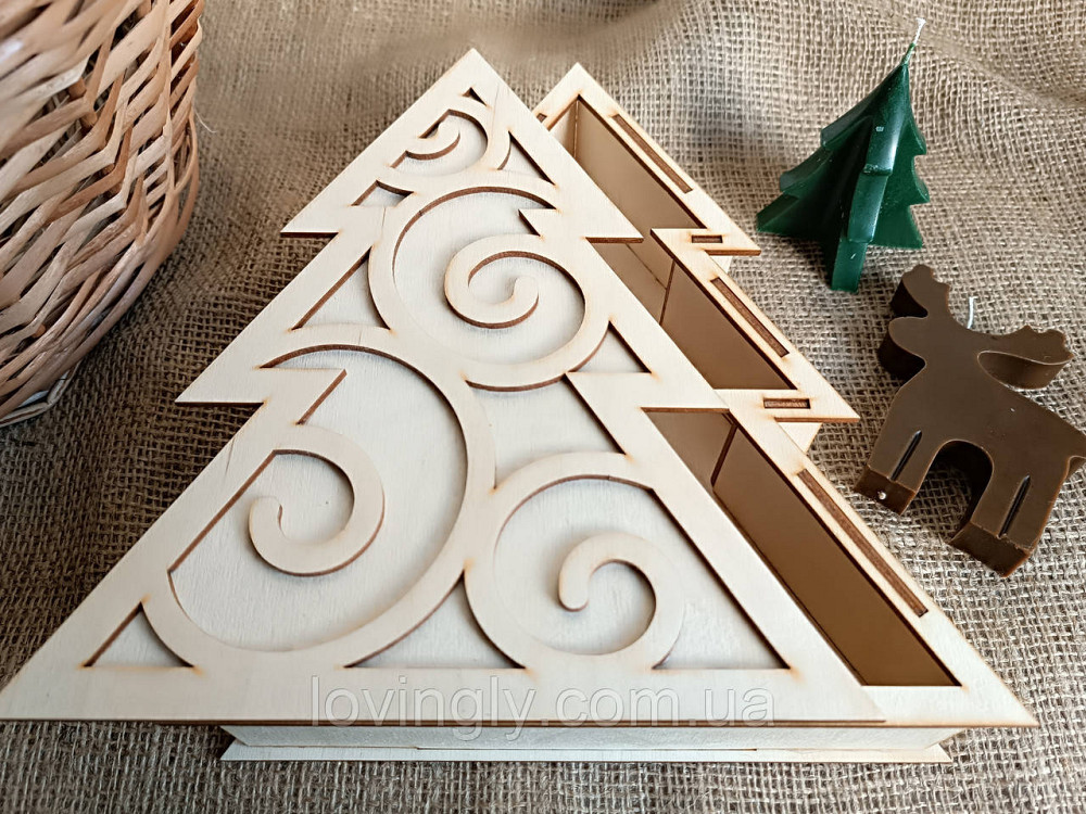 Новогодняя коробка -елка для конфет 24/20/5см Ирпень - изображение 2