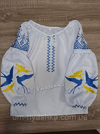 Дитяча вишита блузка з ластівками жовто-чорна Кривий Ріг - фото 5