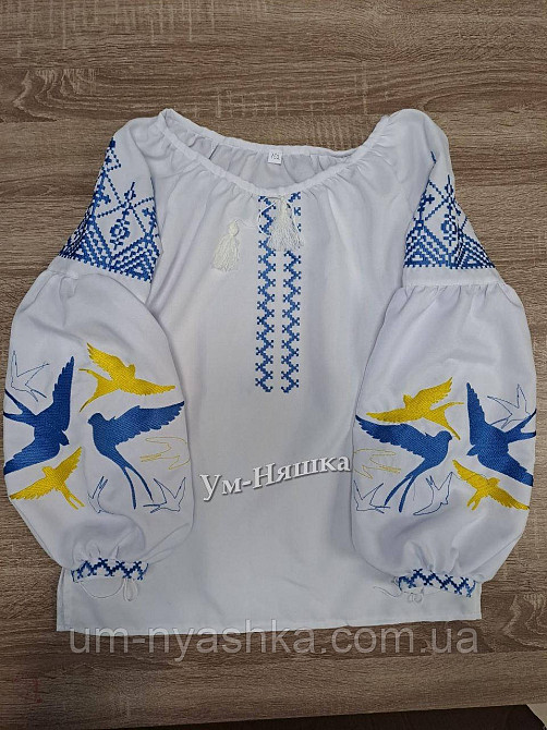 Дитяча вишита блузка з ластівками жовто-чорна Кривий Ріг - фото 5