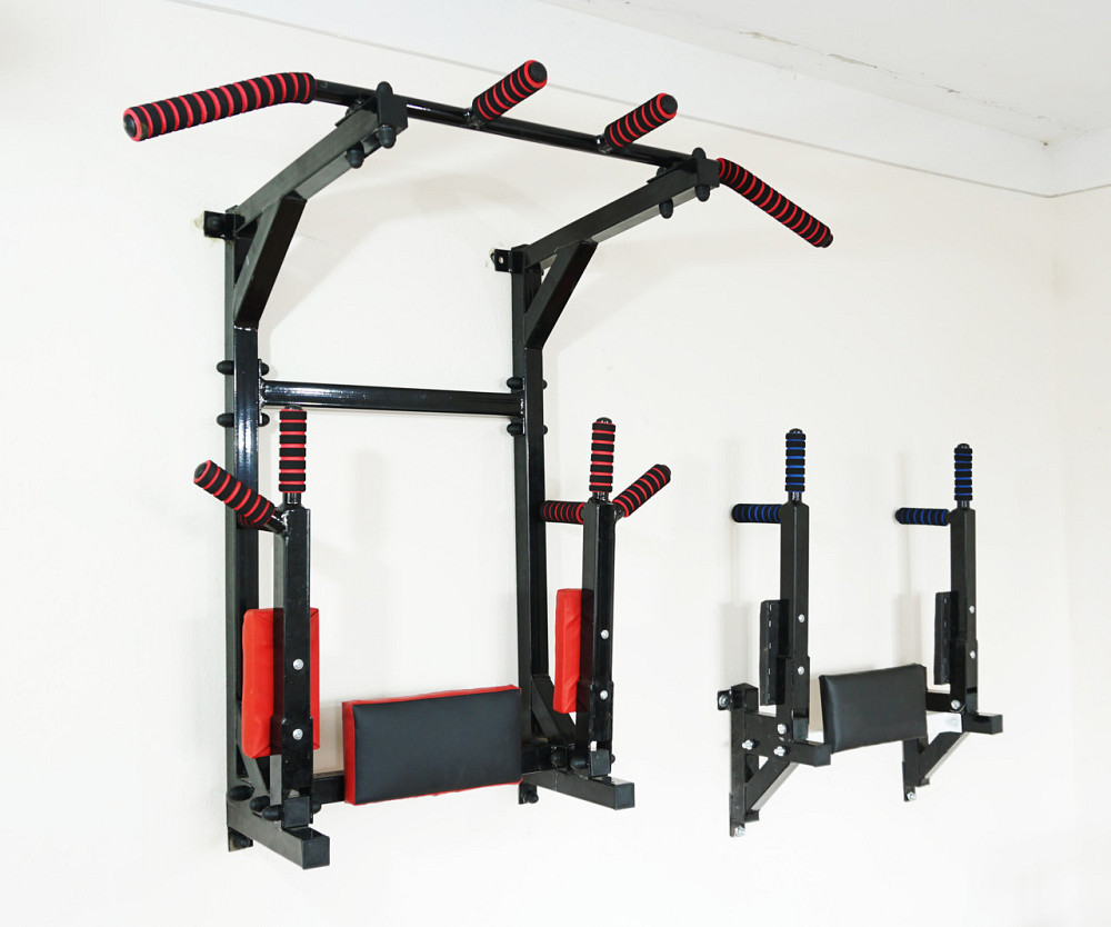 Брусья настенные подьемные ТОР Спортивные стенки и турники для дома Черные Киев - изображение 3