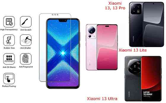 Захисне скло NeoGlass для Xiaomi 13, 13 Lite, 13 Pro, 13 Ultra – надпрозоре та стійке Київ