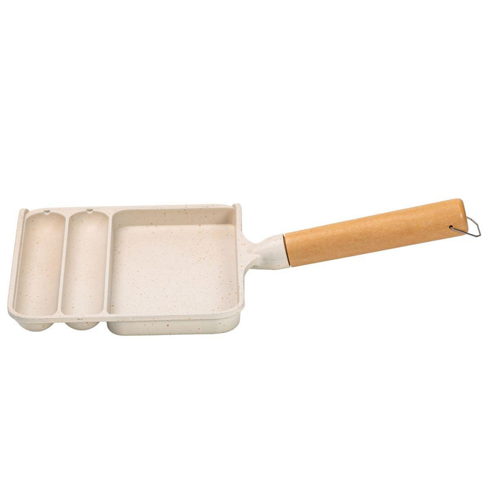 Сковорода прямокутна на 3 секції з антипригарним покриттям бежева HP39572W Київ - фото 2