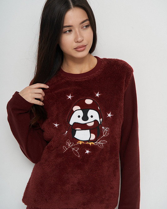 Піжама жіноча зі штанами Велюрсофт+Фліс - Пінгвін Lady Secret 94111 M Київ - фото 3