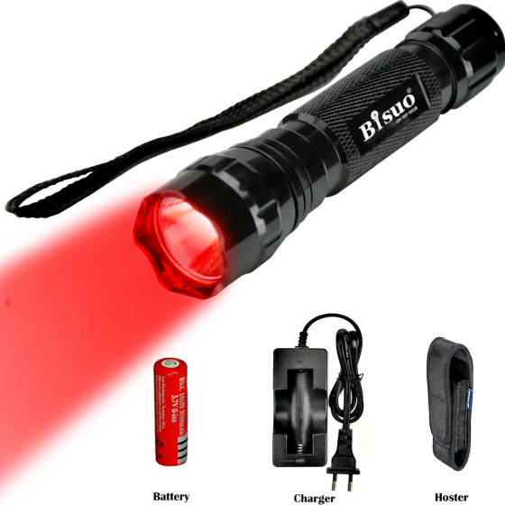 Ліхтарик WF-501B з 3 режимами CREE XPE-Q5 395-410 + чорна кобура для пістолета + повний комплект з акумулятором 18650 Київ