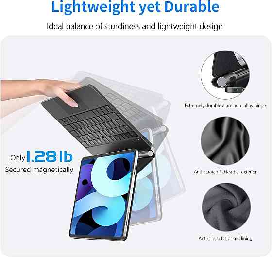 Клавіатурний чохол T89 Чорний для iPad Air 10.9 (4/5) та iPad Pro 11 (1-3) магнітний BLE5.2 трекпад USB‑C акумулятор Київ