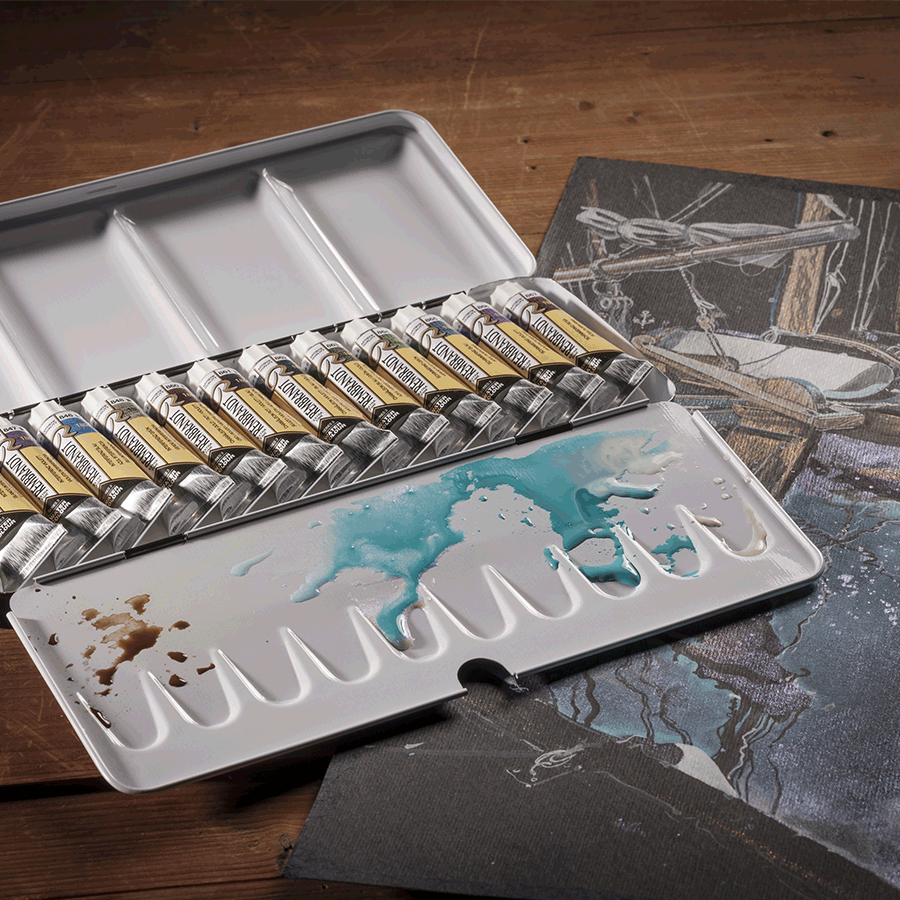 Набор акварельных красок Rembrandt SPECIALTY 12х10мл металлический пенал Royal Talens Киев - изображение 5