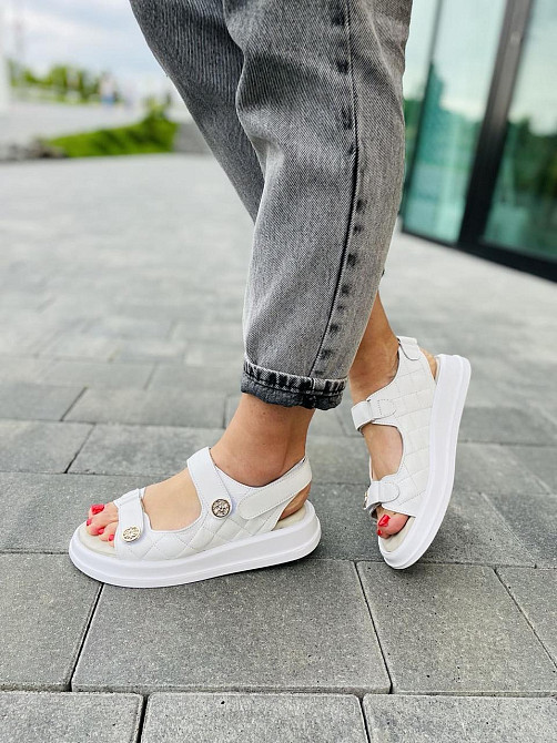 No brend Босоніжки жіночі 424/1 білі (літо, шкіра натуральна) (5044) Коломыя - изображение 8