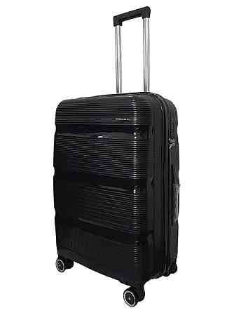 Валіза поліпропіленова Milano Bag 0307 середня 65 см чорна Київ