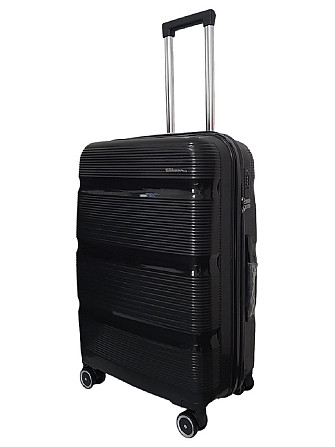 Валіза поліпропіленова Milano Bag 0307 середня 65 см чорна Київ - фото 2