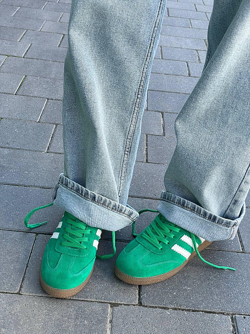 Кеди жіночі Notta bene зелені натуральна замша 37р.(K-0424) Коломия - фото 8