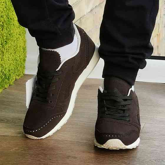 Мужские Кроссовки Reebok Classic Коричневые Рибок Нубук (размеры: 41,42,43,44,45) Днепр