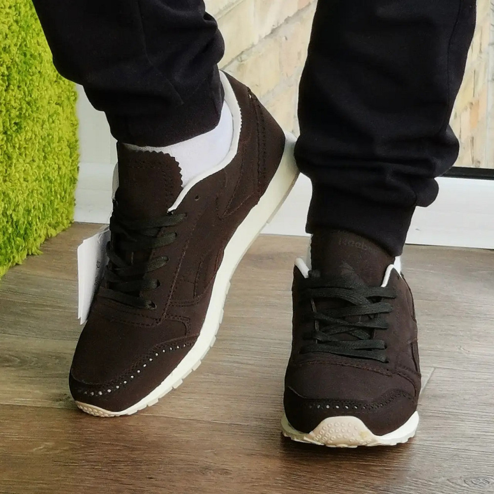 Чоловічі Кросівки Reebok Classic Коричневі Рибок Нубук (розміри: 41,42,43,44,45) Дніпро - фото 6