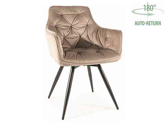 Стілець MANGO VELVET чорний каркас/темний беж BL.40 Киев