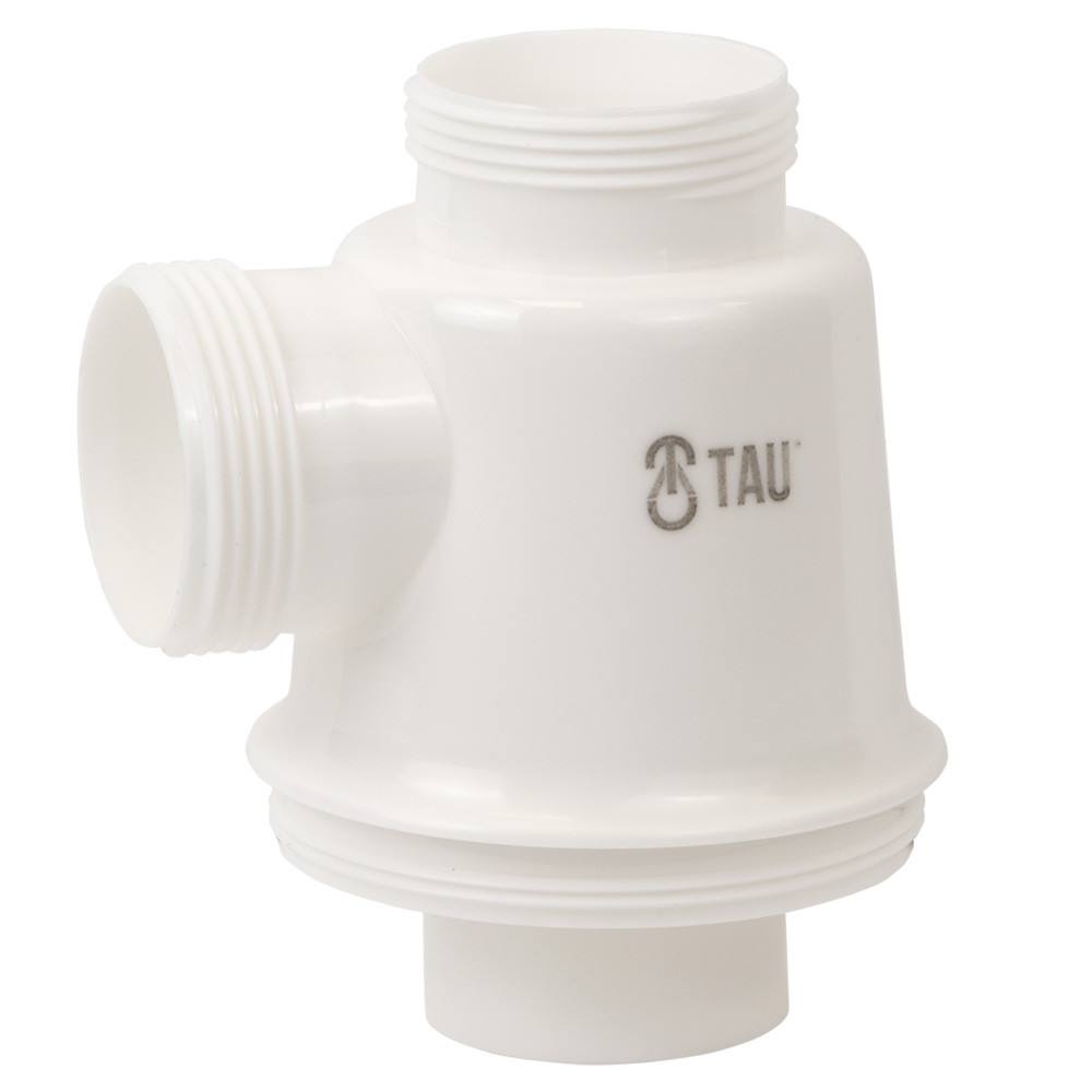 TAU Сифон для кухонной мойки с нержавеющим выпуском 3½" квадратным переливом и гибким отводом Ø Киев - изображение 8