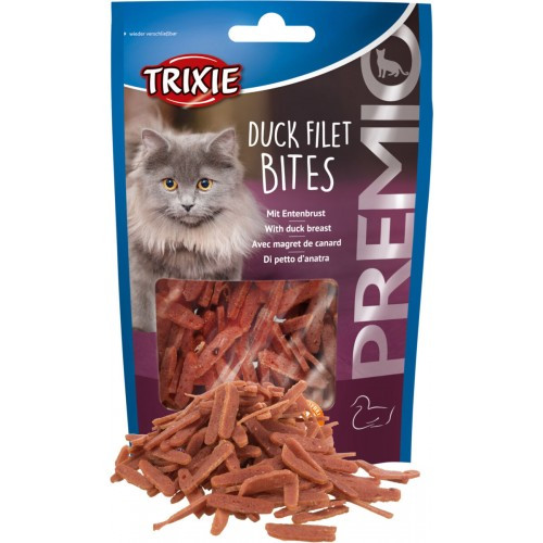 Ласощі Trixie Premio Duck Filet Bites для котів сушене філе качки 50 г Київ - фото 4