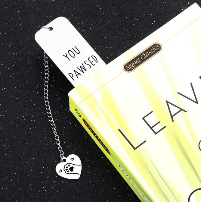 Металева закладка – креативний подарунок для книголюбів | Закладка для книг "You pawsed here" Київ - фото 5