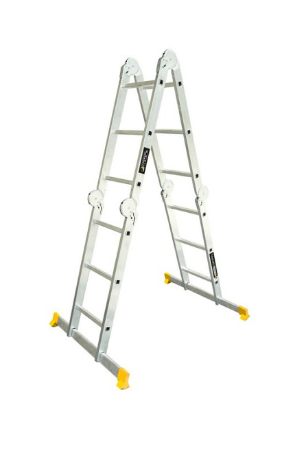 MASTERTOOL Драбина алюмінієва MASTERTOOL шарнірна 4х3 ступенів h=4400 мм max 150 кг 79-1603 Киев - изображение 1