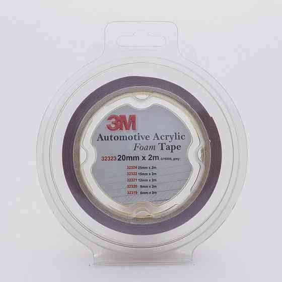 Скотч двосторонній 20мм х 2м 3M GT6008F "Foam Tape" (ціна за уп.-2шт) темно сірий, 32323 Вінниця