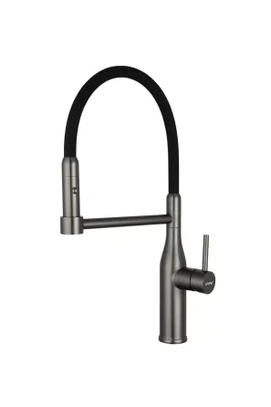 Змішувач для кухні GAPPO G4398-51 з гнучким виливом, 2 режими, графіт/чорний Київ