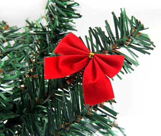 Бантики на елку 12 штук 6 на 4 см красный Киев - изображение 2