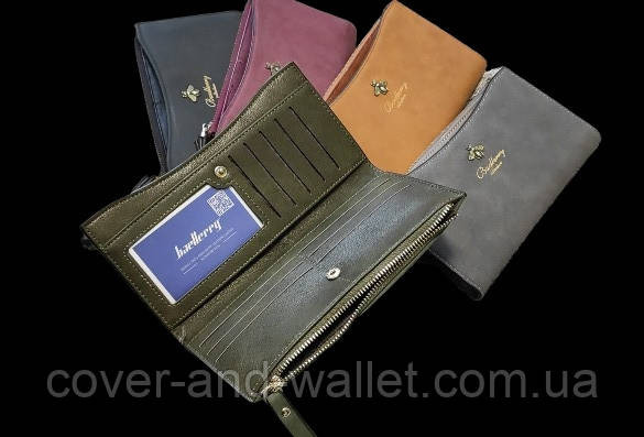 Стильный тонкий женский кошелек на молнии Baellerry dellape Киев - изображение 3