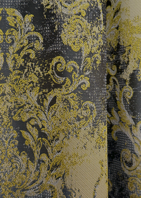 Комплект готових штор VR-Textil Льон Преміум № 1834ш Сірий з жовтим 150х295 см 2 шт (33-0826) Київ - фото 8