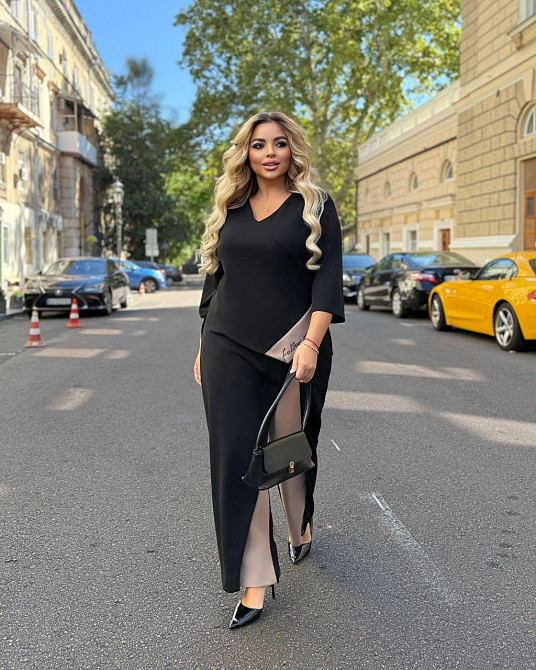 Жіночий стильний костюм двійка креп дайвінг Одеса - фото 7