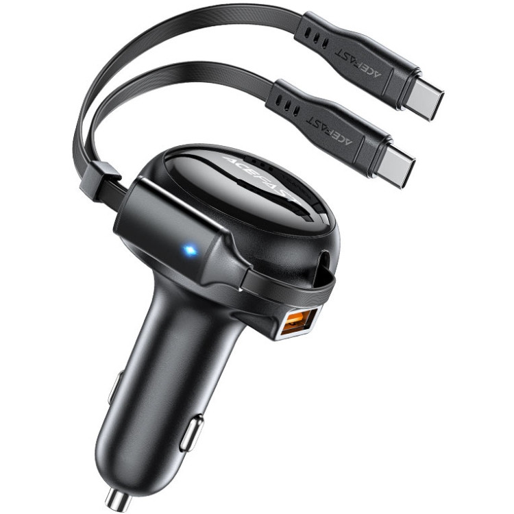 Автозарядка 3xUSB 53W (2xUSB-C+USB-A) + cable USB-C 2in1 B13 Acefast Винница - изображение 2