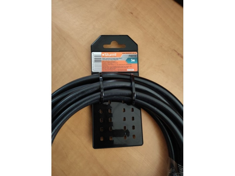 Шланг-подовжувач високого тиску з конектором Sturm PW018 5 м (для мийок Sturm PW9201, PW9202) (читати Рівне - фото 3