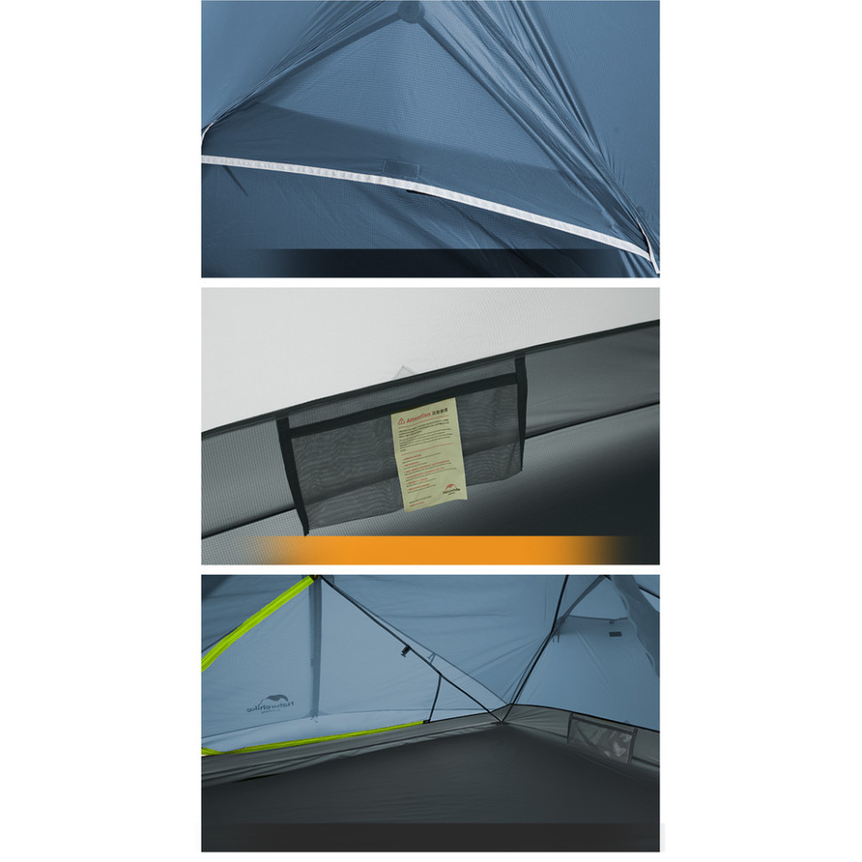 Намет двомісний легкий Naturehike Mongar UL NH19M002-J (Темно-синій) Київ - фото 4