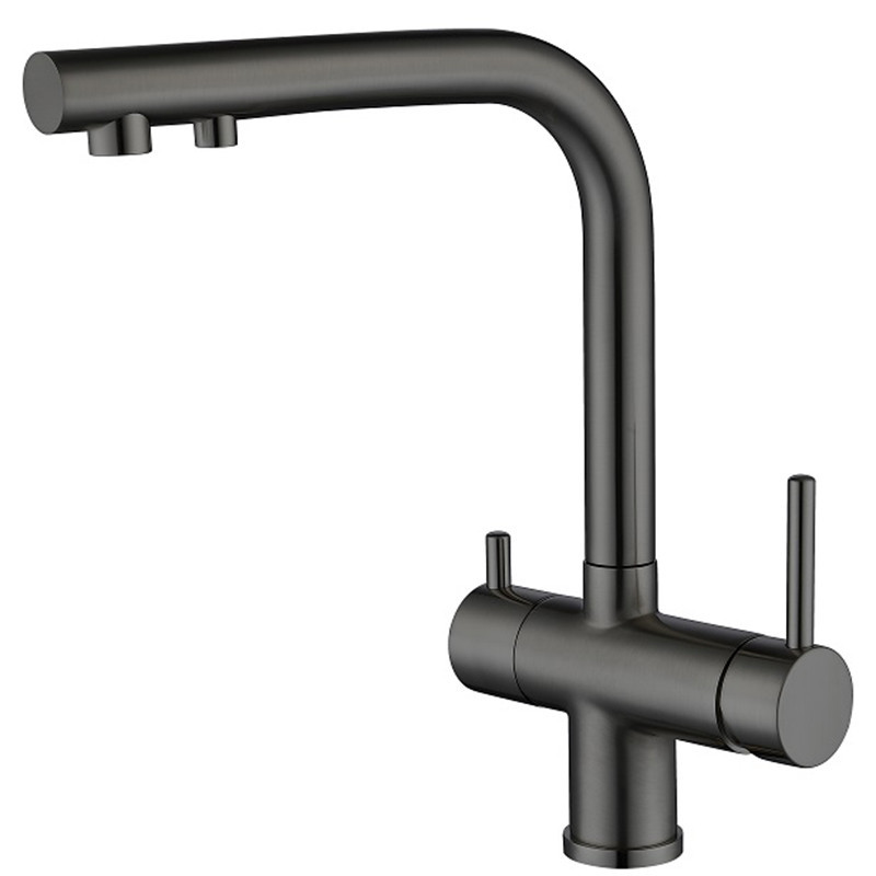 Смеситель для кухни KOER KB-72001-07 с выходом для питьевой воды латунный цвет графит (KR3393) Черновцы - изображение 1