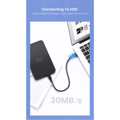 Дата кабель USB 2.0 AM to Mini 5P 1.5m US132 black Ugreen (10385) Вінниця - фото 12