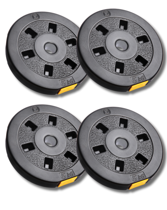 Сет композитних дисків Besport PowerPro 20 (4х5кг) для гантелей та штанг Київ - фото 1